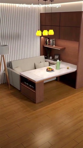 MultiFunctional Folding Sofa, Bed, Dining Table Furniture Design 💡 #furniture #Design #interior#home