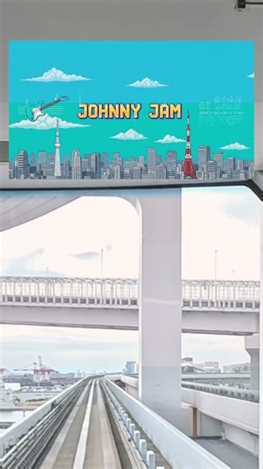ICONIC TOKYO VIEW: Amazing Ride Over Rainbow Bridge | Yurikamome Monorail POV #shorts