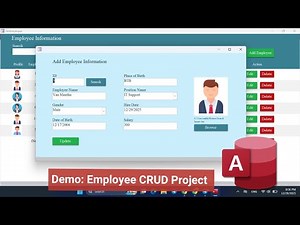 Demo: Project Employee CRUD With Image – MS Access Full Project