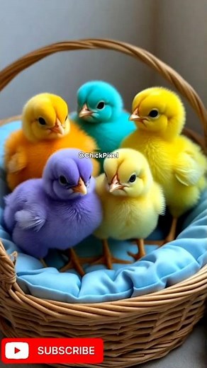 Colorful Chick Melt Your Heart 🐥🌈 Cutest Baby Chicks Ever #birds #adorablechicks #chicks