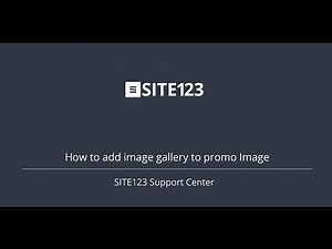 SITE123 - How to add image gallery to promo image