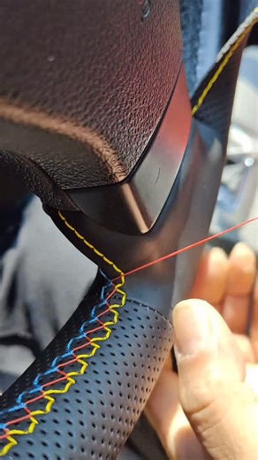 MaxSpeeding on Instagram: "Taking time to create something I’ll use every day. #sewing #steeringwheelcover #car #interiordesign #diy"