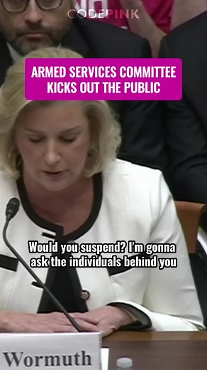 House Armed Services Committee Hearing Protest