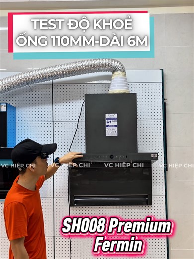 Máy hút mùi nhà bếp | Kiểm tra độ khoẻ máy khi lắp ống hút mùi 110mm dài 6m sẽ như thế nào #tranhiep
