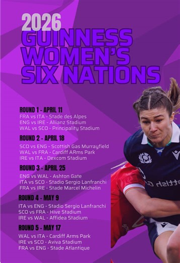 60,000 tickets sold for the opener. 13 consecutive wins for the Red Roses. 5 of the world’s top 10 nations going head-to-head. 🏟️🔥 The 2026 Guinness Women’s Six Nations is officially here and it’s breaking records before a ball is even kicked. From the first-ever standalone matches at Murrayfield and the Aviva to the launch of the new U21 Series, this is the biggest year for the Championship yet. Check out the full 2026 preview, fixtures, and our “Where to Watch” guide from around the globe at