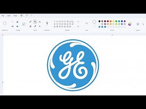 How to draw the General Electric logo using MS paint | How to draw on your computer