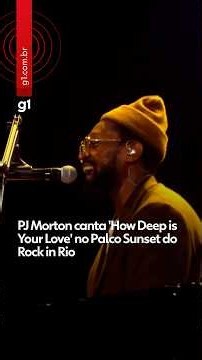 PJ Morton canta 'How Deep is Your Love' no Palco Sunset do Rock in Rio #g1norockinrio