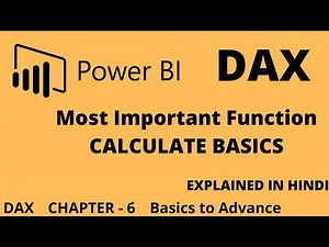 How to use calculate function or measure in Power BI DAX | Most Important | Explained in HINDI |