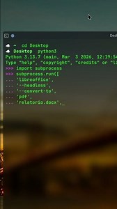 Converti um documento em pdf com algumas linhas de #python