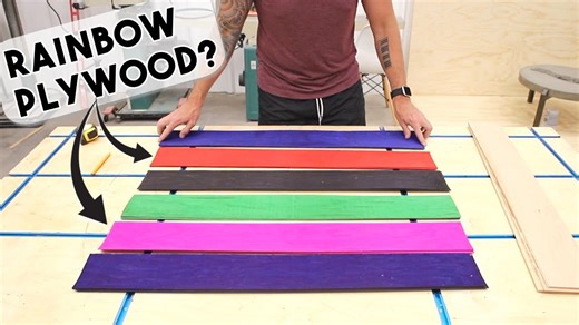 Making a rainbow plywood bowl | DIY skateboard wood & epoxy resin