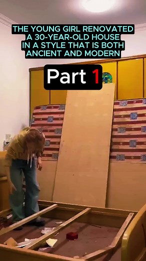 The young girl renovated a 30 year-old house in a style that is both ancient and modern - Part 1 #renovatehouse #oldhouse #handwork #amazing