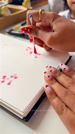 Easy christmas wreath card using Q-tips. By spicingcolours . Art Philosophy supplies used: Terrain watercolor confections and metallic accents- gold #christmascard #christmas #christmasgiftideas #christmasdiy #christmas2025 #giftmaking #viralart #fblifestyle #ChristmasGifts #handmadecard #watercolorcard #watercoloring | Art Philosophy