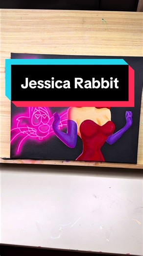 Painting Jessica Rabbit #satisfying #art #asmr | jessica rabbit