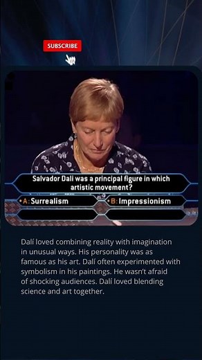 Which Artistic Movement Did Salvador Dalí Lead? 🎨 #quiz #millionaire #trivia #art #artist #gameshow