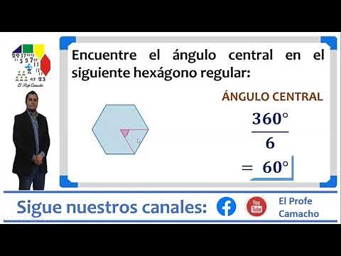 Calculate the central angle in a regular polygon