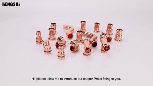 Copper Press Fitting Coupling Reducer Elbow for Plumbing Pipe Fittings HVAC M-profile WRAS Factory Wholesale Press Fittings