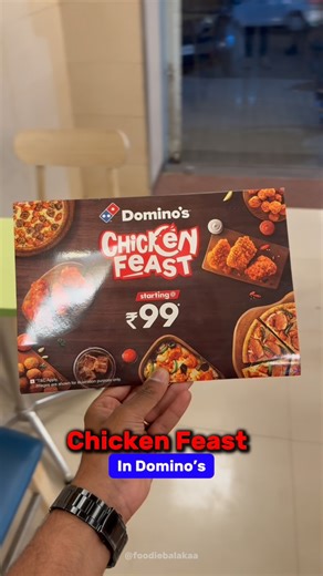 ಕರುನಾಡ ಬಾಲಕಾ on Instagram: "Extraordinary Flavor ! Why settle for ordinary when Domino’s Chicken Feast Range offers extraordinary flavor AND INR 120 OFF? 🧀🔥 Use code CHKN126 ( MOV 350rs) for New Users only. Order now and make every bite count! #ad #chickenfeast #dominos #foodiebalaka #dominospizza #viral"