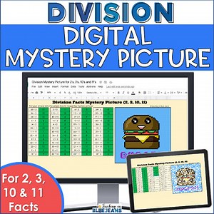 Digital Mystery Picture for Division Facts 2, 3, 10 & 11 | Digital Math Facts