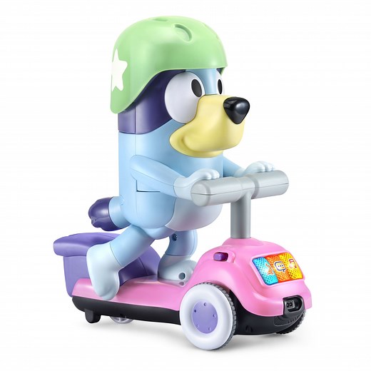 VTech® Bluey Scooter Time Bluey, Moving Electronic Figure Toy for Preschoolers, Ages 3-6 Years Old