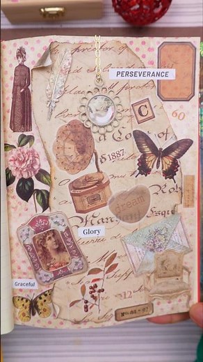Vintage Scrapbook Page Creation ✨ | Shabby Chic Junk Journal Aesthetic