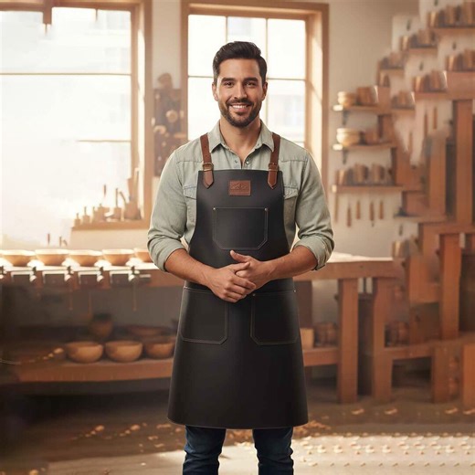 Handmade Black Leather-apron, Men's Leather Work-apron, BBQ, Barber, Woodworking-brass Hardware & Tool Holder Multiple-pockets, Gift-for-him - Etsy