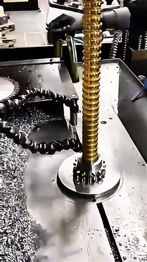 Here’s how an early drilling machine with a sharp iron drill bit works and is constructed #shorts