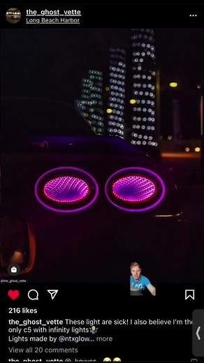 Infinity mirror corvette c5 tail lights