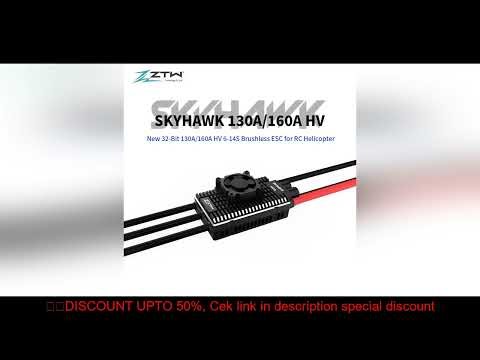 ZTW 32-Bit Skyhawk 130A/160A Telemetry ESC HV 6-14S 6/7.4/8.4V 10A SBEC Speed Control For RC Airplan