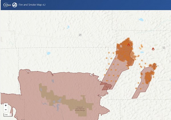 Smoke from Nebraska wildfires pushes into northwest Kansas