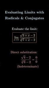 Calculus: Limits with Radicals and Conjugates