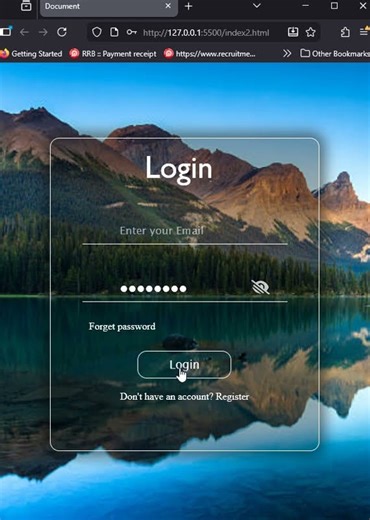 Login form with password show/hide functionality 🔥 HTML CSS JS Mini Project