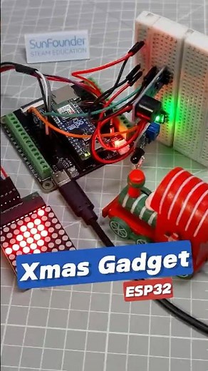 Obstacle Detected! 🎄 Arduino ESP32 Christmas LED + Music #arduino #arduinoproject