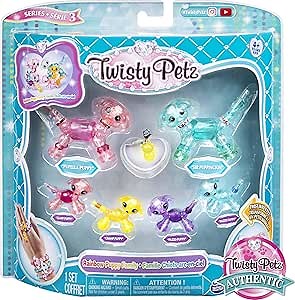 Twisty Petz, Series 3, Rainbow Puppy Family Pack Collectible Bracelet Set for Kids Aged 4 and Up