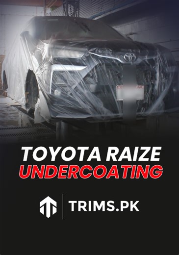 "Toyota Raize Under Coating" Shield your Toyota Raize from rust, corrosion, mud, and road moisture with our premium Under Coating Protection!! #ToyotaRaize #UnderCoating #RustProtection #CarCare #VehicleProtection #automotive #TrimsPK | Trims.PK