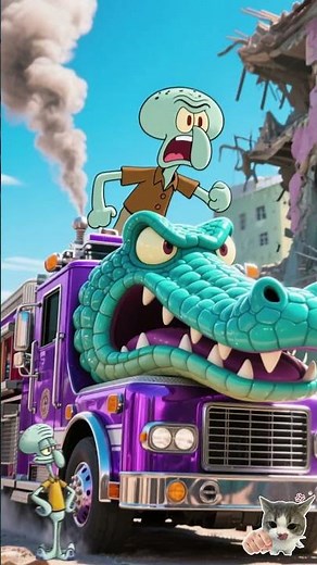 SpongeBob SquarePants as FIRE TRUCK (part ll) All Characters 2025 🌟