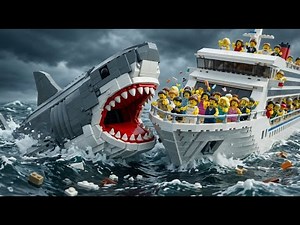 3d LEGO Brick Story | Shark Attacks Cruise Ship | Big Disaster