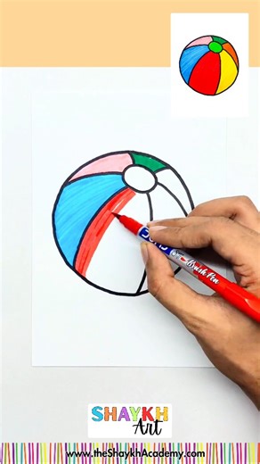 Shaykh Art and Craft 🎨 on Instagram: "⚽✨ How to Draw a Ball | Easy Drawing for School Kids ✨✏️ Hello little artists! 🎨✏️ Today, we’re learning how to draw a ball ⚽ step by step in a simple and easy way, perfect for school drawing classes, homework, art projects and practice at home. 🌟 Follow along as we draw a neat round shape, add simple lines or patterns and turn it into a fun ball. You can draw a football ⚽, cricket ball 🏏, basketball 🏀 or any ball you like, then color it beautifully usi