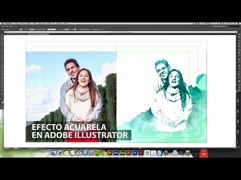 Tutorial Illustrator / De foto a dibujo efecto acuarela by @conecta
