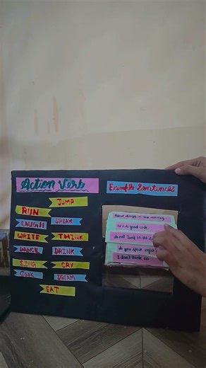 Action verb model project # learn with fun # teaching material