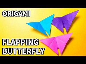 How to make an easy origami flapping butterfly