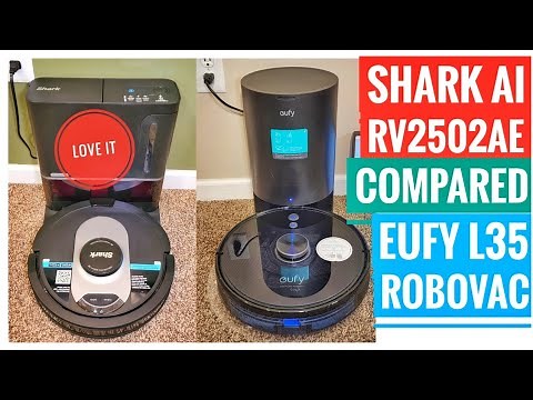 Shark vs Eufy Robot Vacuum Comparison RV2502AE vs L35 Hybrid+ Best Self Empty Vacuum Shark!