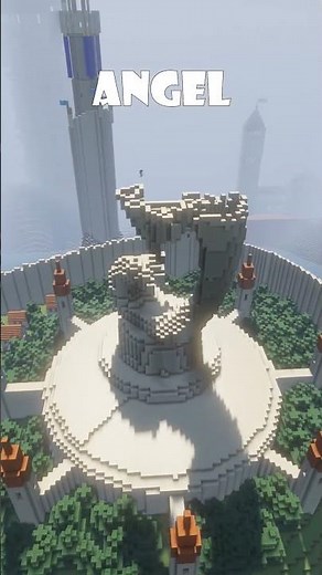 Minecraft Huge Angel Statue #minecraft #minecraftbuilding #minecraftbuild #minecraftmemes