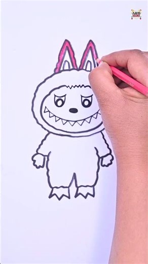 How to Draw Labubu | Easy & Cute Labubu Drawing #cutemonster #drawing4kids #drawing