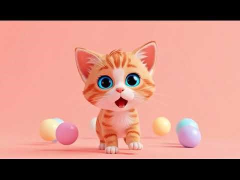 Little kitty stretch and yawn - Nursery rhymes Kids song