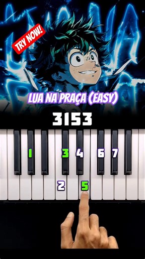 LUA NA PRAÇA (easy) Piano tutorial