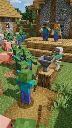 Steve and Alex. Everyone is voting for all mob new Minecraft president #shorts #minecraftanimation