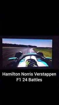 F1 24 Battles with Hamilton Vs Norris Vs Verstappen #lewishamilton #maxverstappen #landonorris #f124