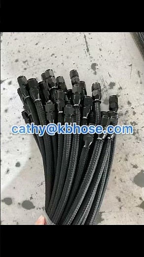 8AN E85 Braided PTFE Fuel Line Hose Kits Assembly with Reusable Swivel an Fitting#fuelline #fuelhose