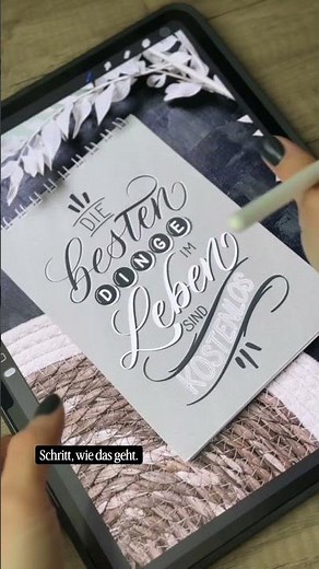 Gratis Procreate Lettering Tutorial Schritt für Schritt