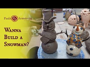 How to make a cute Snowman in clay using pinch pots